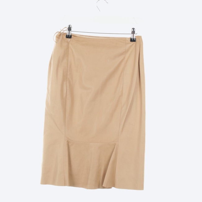 Image 2 of Leather Skirt 32 Light Brown in color Brown | Vite EnVogue