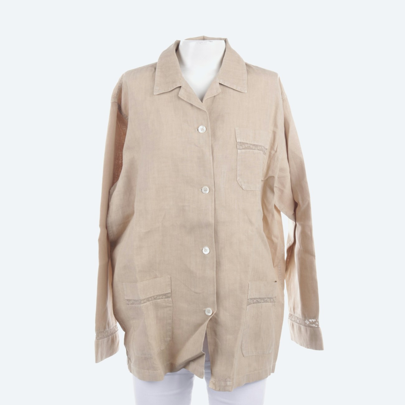 Image 1 of Linen Shirt 36 Tan in color Brown | Vite EnVogue