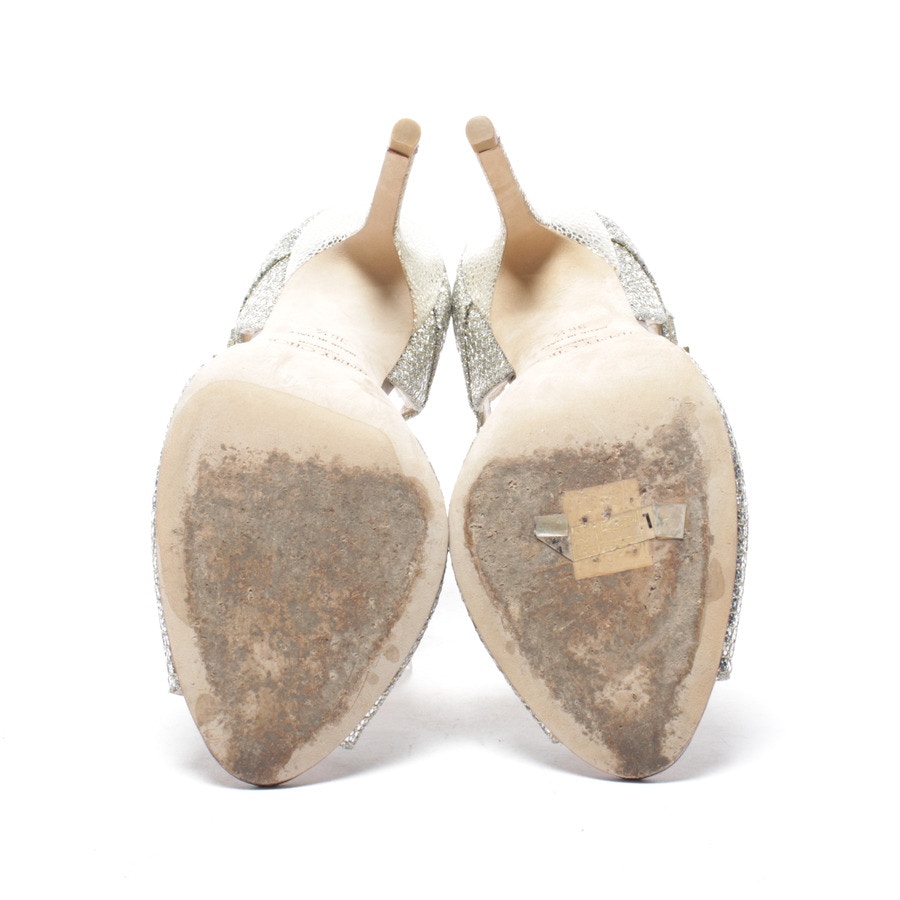Image 4 of Heeled Sandals EUR 36.5 Silver in color Metallic | Vite EnVogue