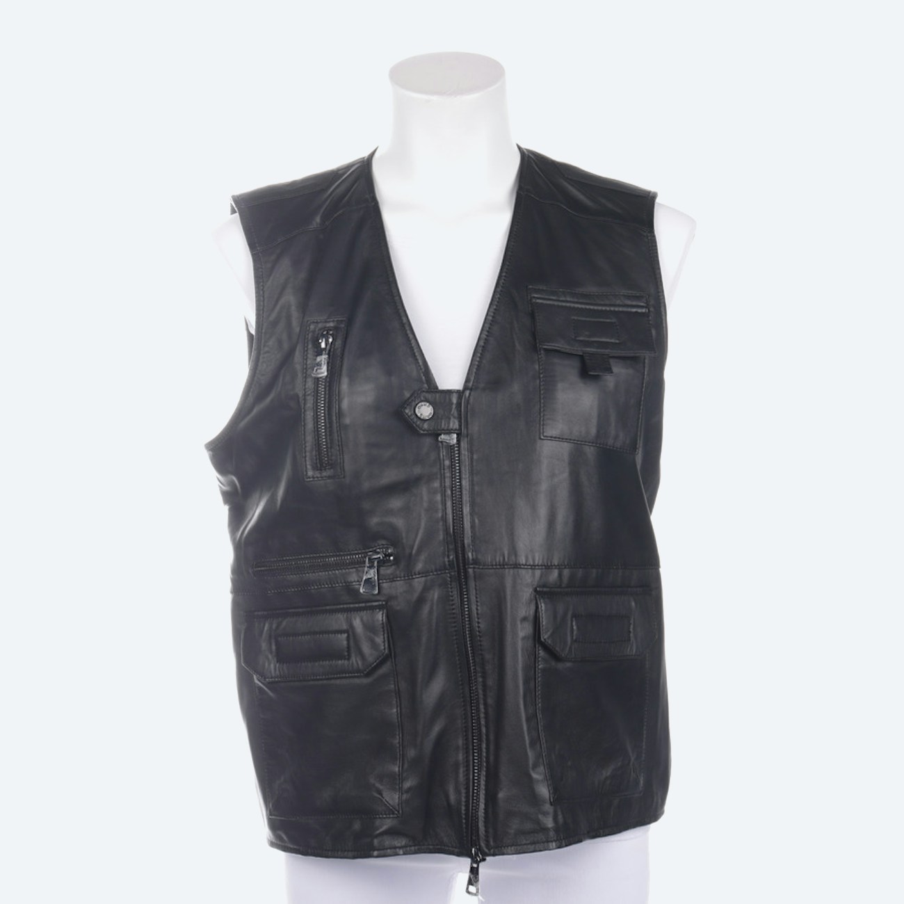 Image 1 of Leather Vest XL Black in color Black | Vite EnVogue