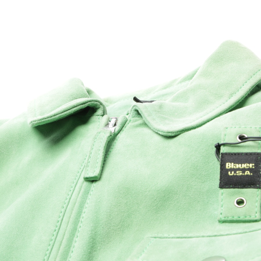 Image 3 of LeatherJacket S Lightgreen in color Green | Vite EnVogue