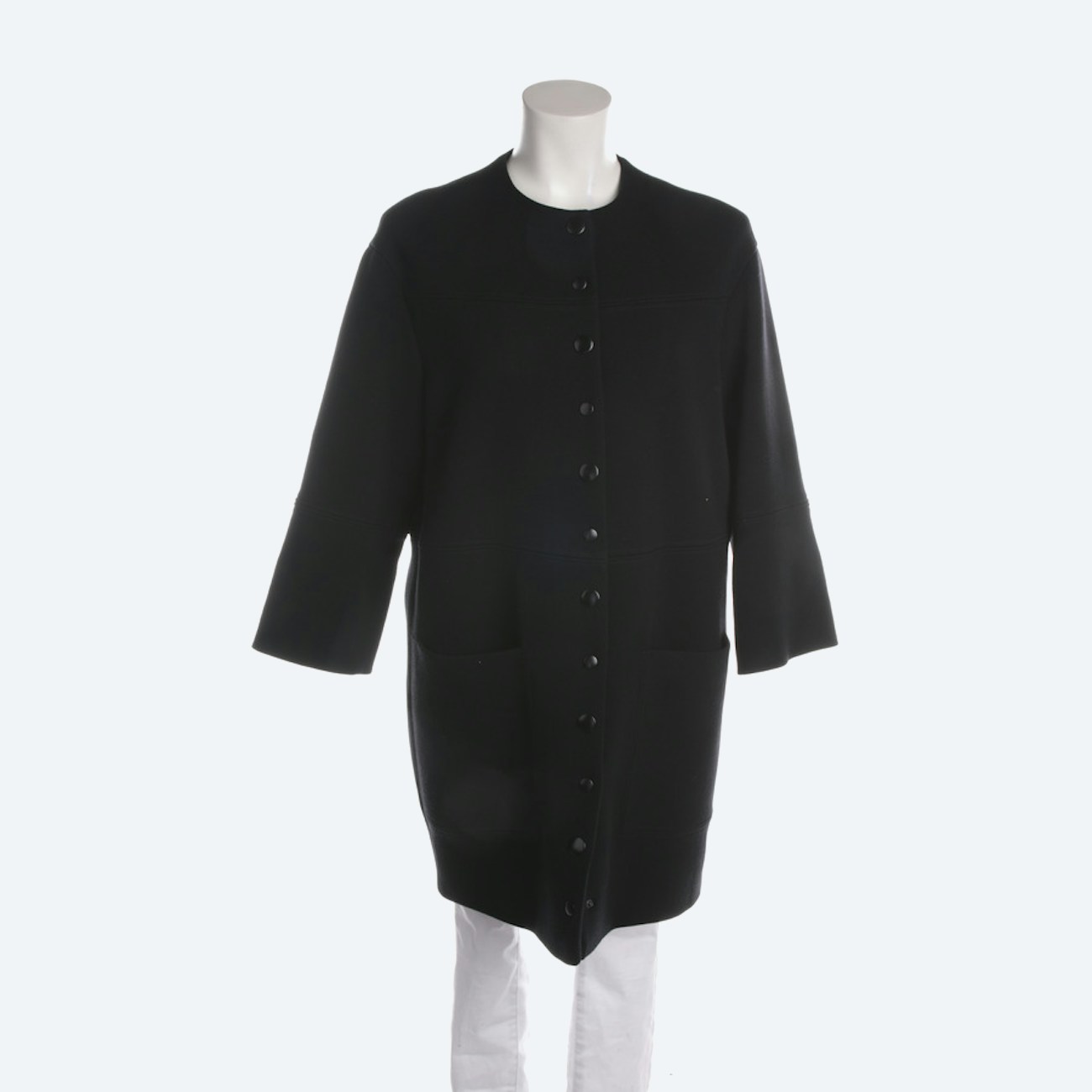 Image 1 of Wool Coat 38 Black in color Black | Vite EnVogue