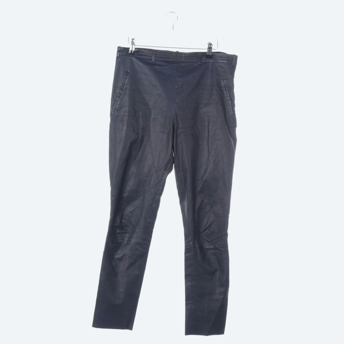 Image 1 of Leather Pants 42 Darkblue in color Blue | Vite EnVogue