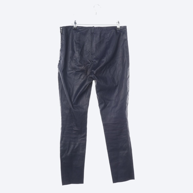 Image 2 of Leather Pants 42 Darkblue in color Blue | Vite EnVogue
