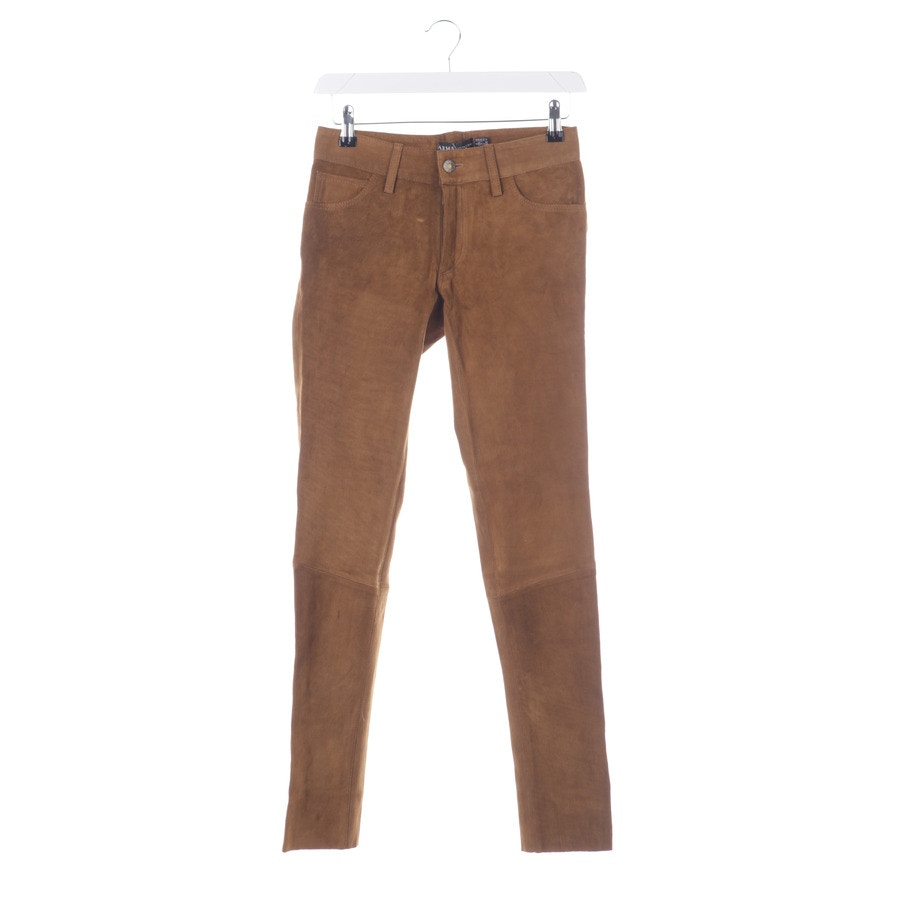 Image 1 of Leather Pants 32 Camel in color Brown | Vite EnVogue