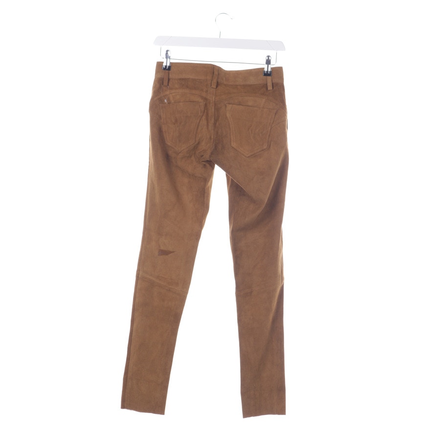 Image 2 of Leather Pants 32 Camel in color Brown | Vite EnVogue