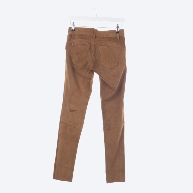 Image 2 of Leather Pants 32 Camel in color Brown | Vite EnVogue