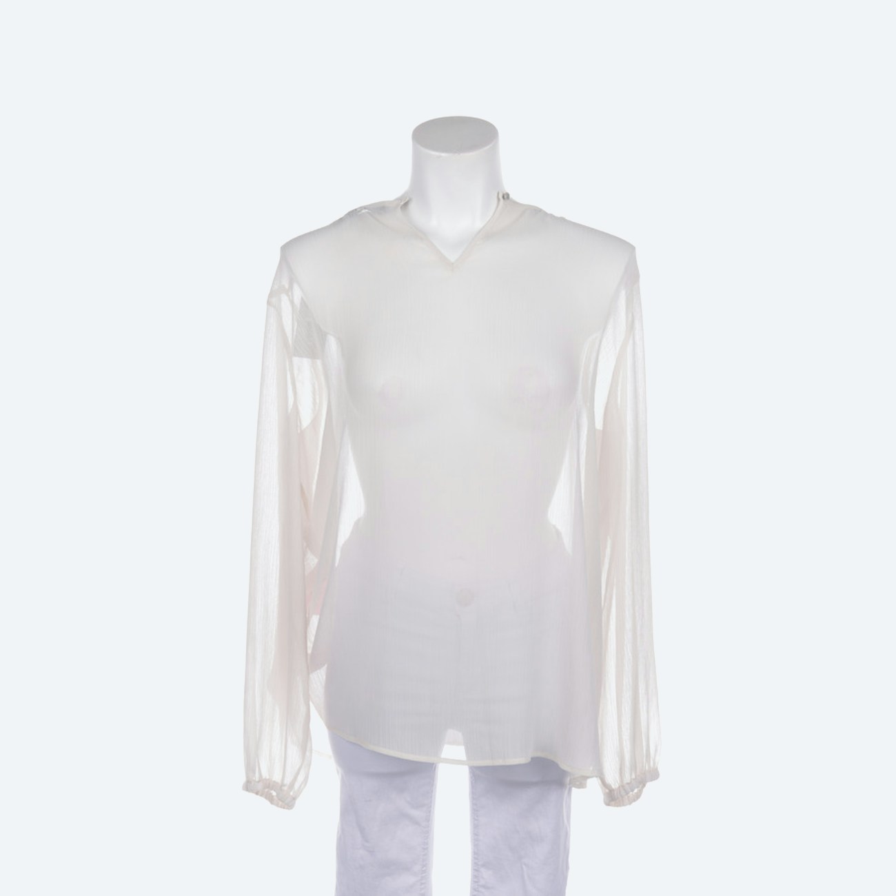 Image 1 of Shirt Blouse 40 White in color White | Vite EnVogue