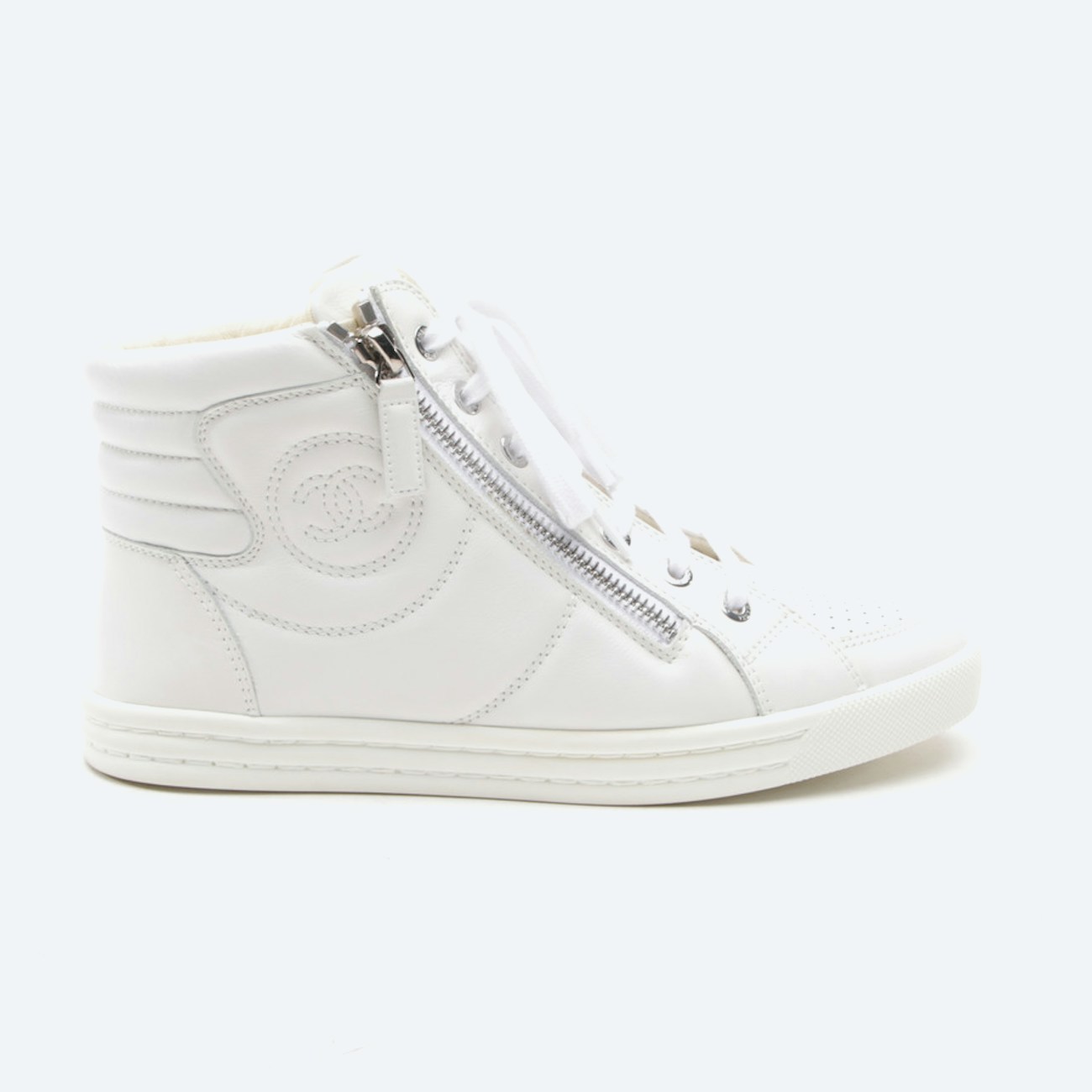 Image 1 of High-Top Sneakers EUR 36.5 White in color White | Vite EnVogue