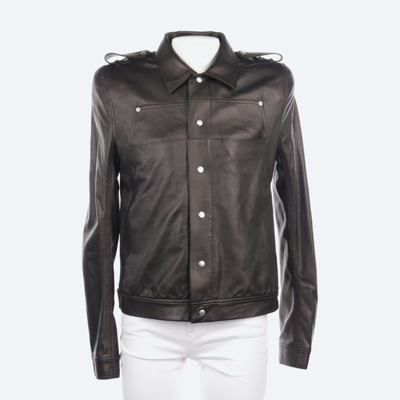 Image 1 of Leather Jacket 42 Black in color Black | Vite EnVogue