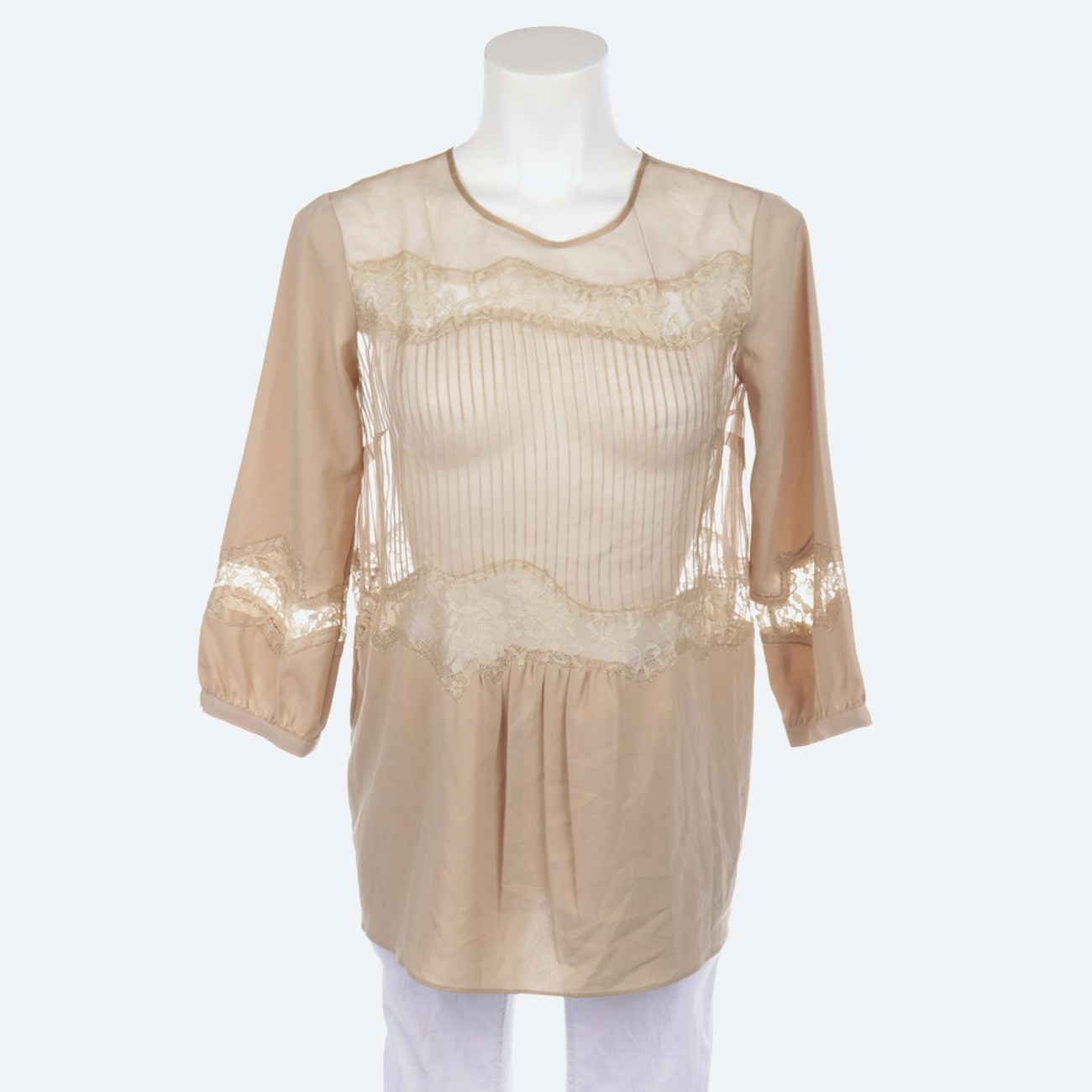 Image 1 of Shirt Blouse S Tan in color Brown | Vite EnVogue