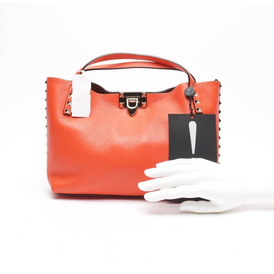 Image 8 of Rockstud Handbag Dark Orange in color Orange | Vite EnVogue