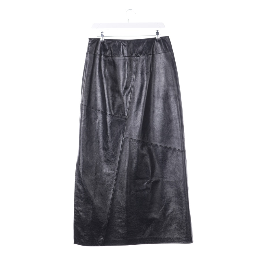 Image 2 of Leather Skirt 40 Black in color Black | Vite EnVogue