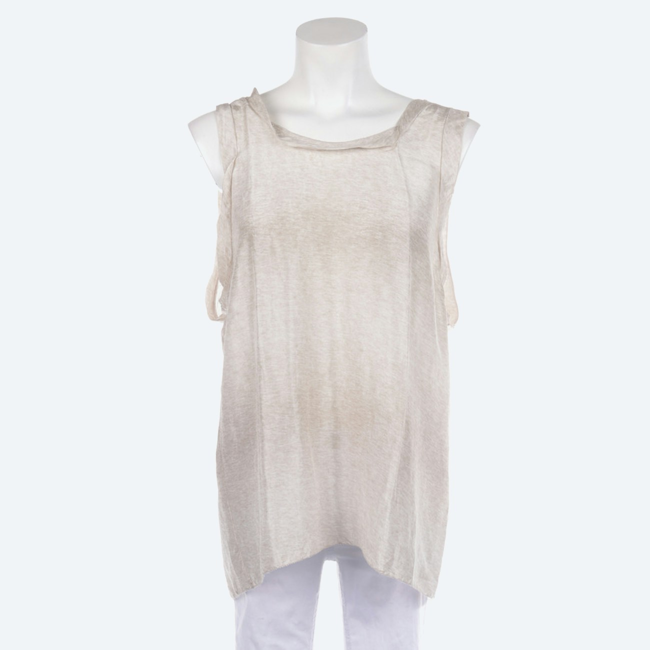 Image 1 of Silk Top 36 Beige in color White | Vite EnVogue