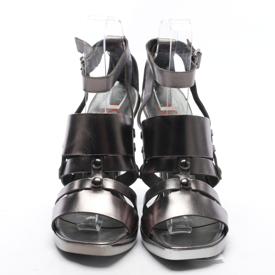 Image 2 of Heeled Sandals EUR 38.5 Silver in color Metallic | Vite EnVogue