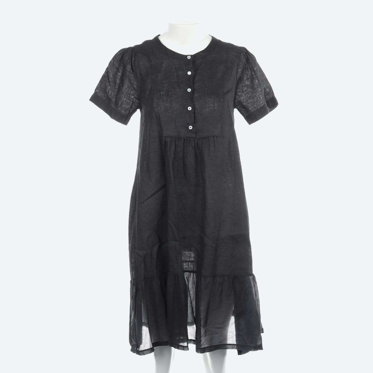 Image 1 of Linen Dress XS Black in color Black | Vite EnVogue