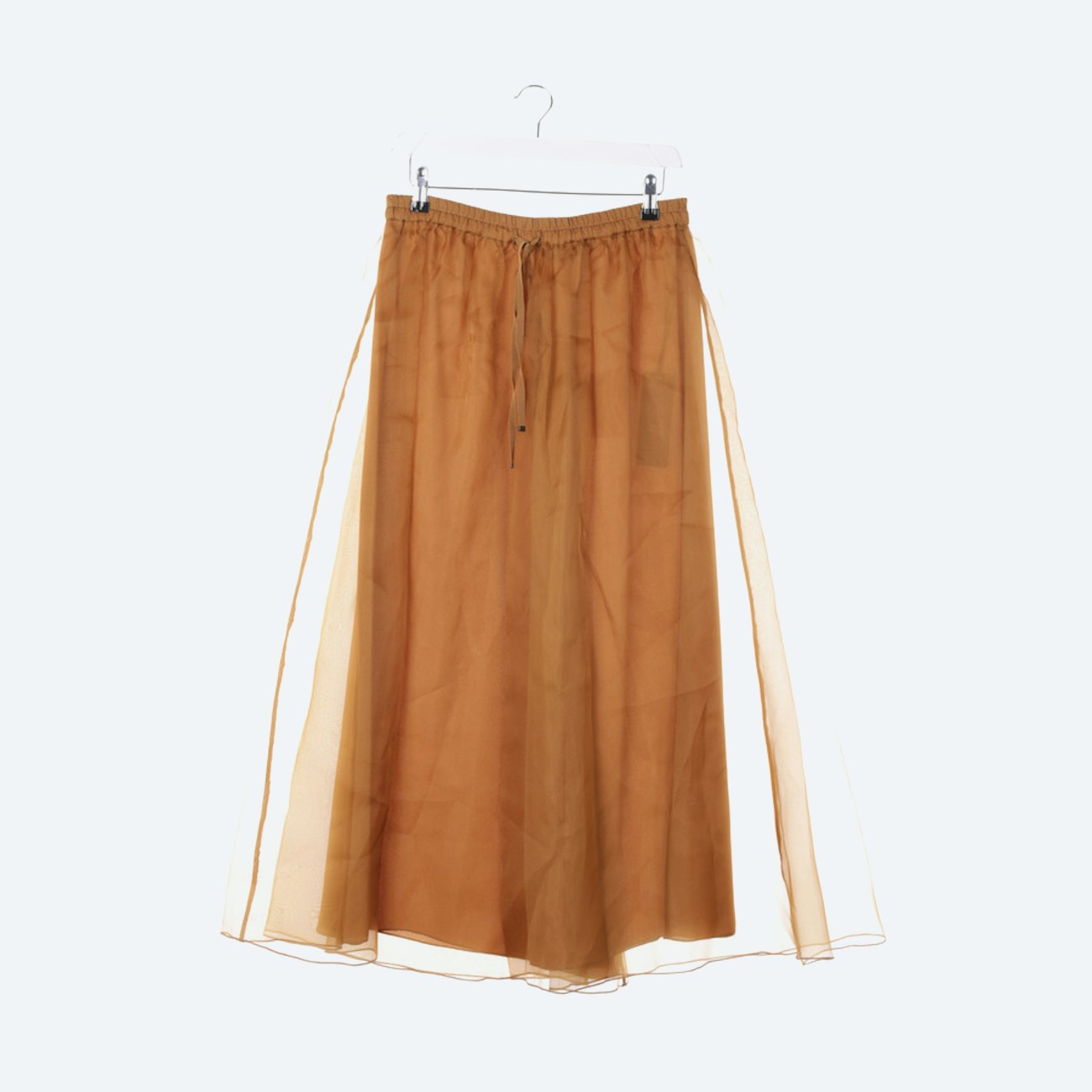 Image 1 of Silk Skirt 36 Camel in color Brown | Vite EnVogue