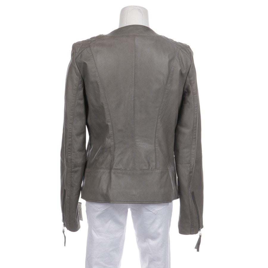 Image 2 of LeatherJacket 40 Gray green in color Gray | Vite EnVogue