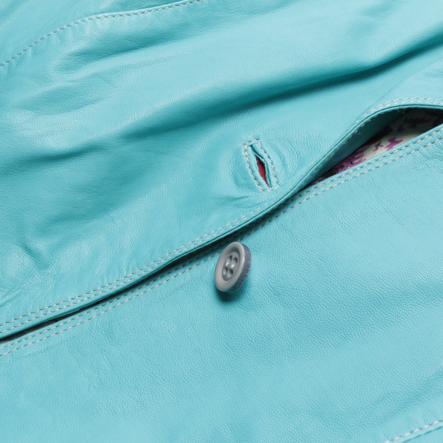 Image 3 of LeatherJacket 40 Turquoise in color Blue | Vite EnVogue