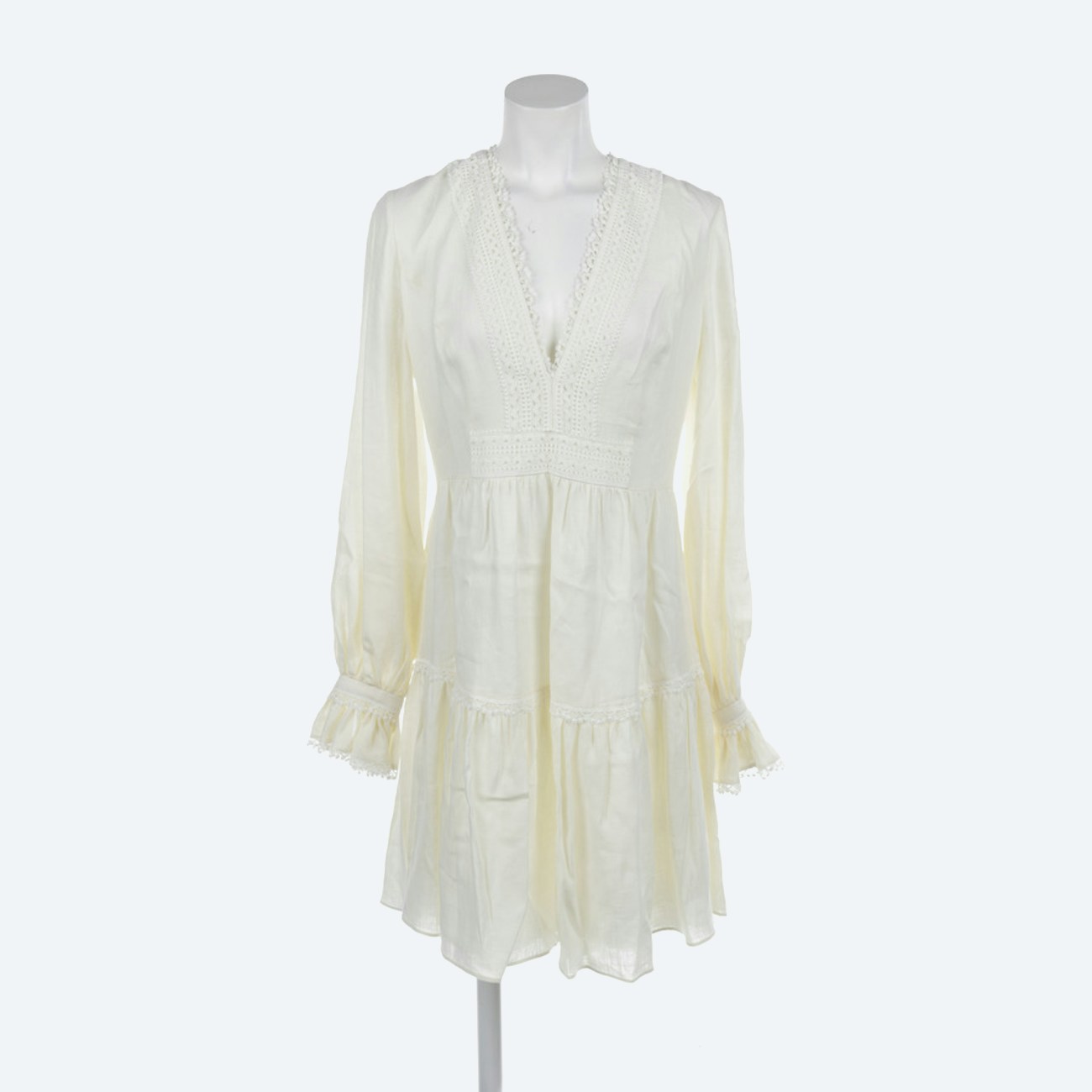 Image 1 of Linen Dress 42 Beige in color White | Vite EnVogue
