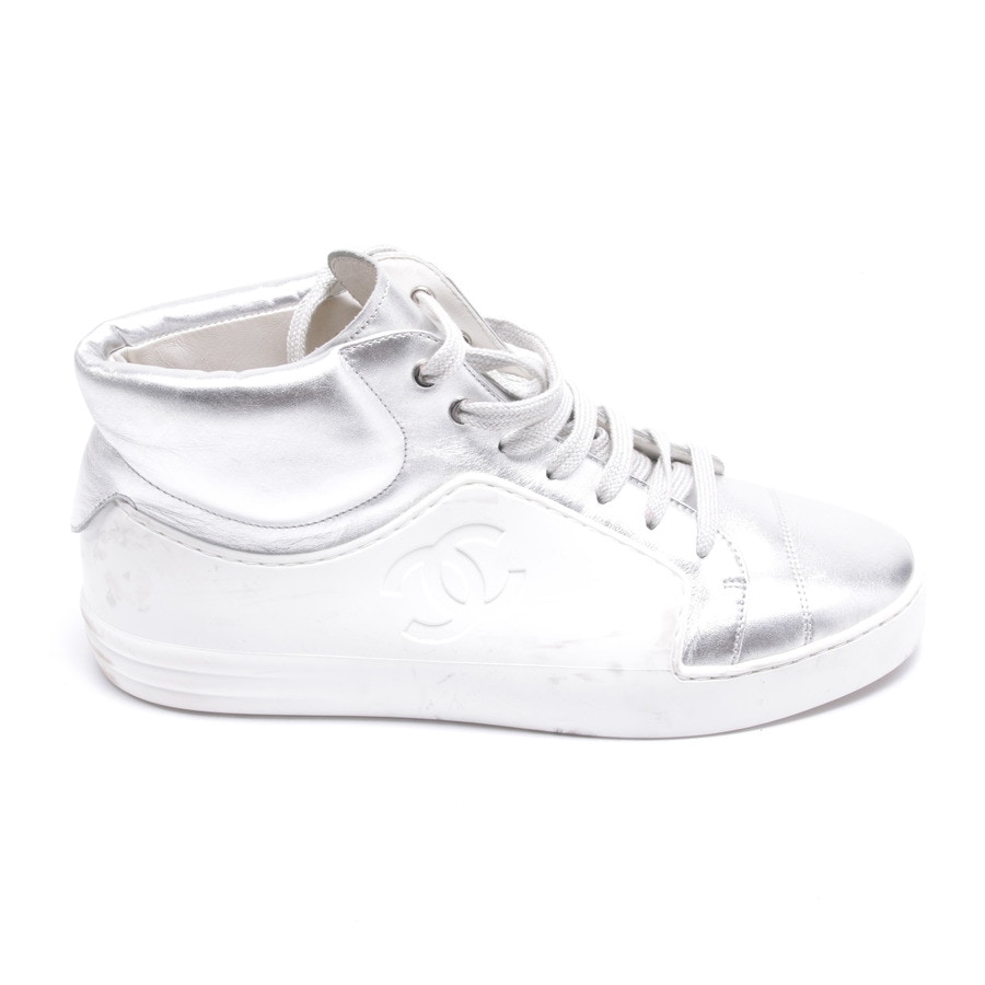 Image 1 of High-Top Sneakers EUR 38.5 Silver in color Metallic | Vite EnVogue