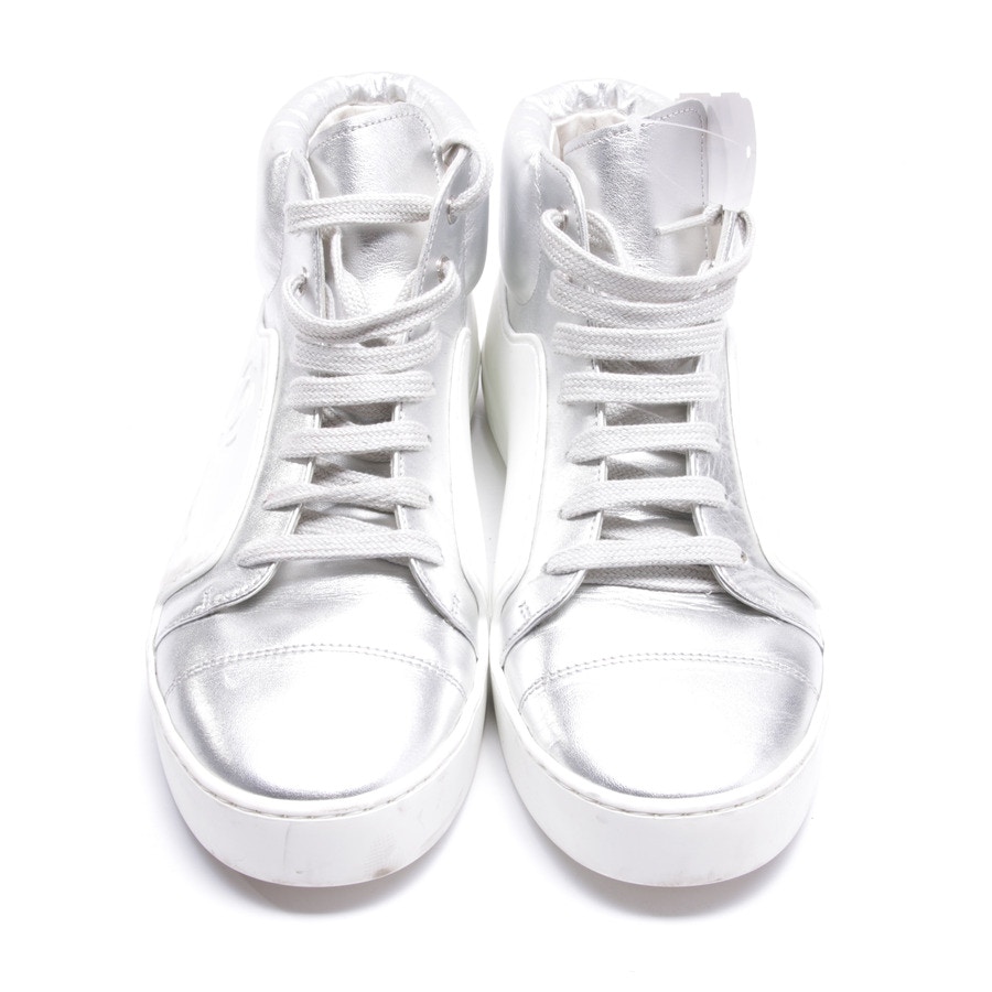Image 2 of High-Top Sneakers EUR 38.5 Silver in color Metallic | Vite EnVogue