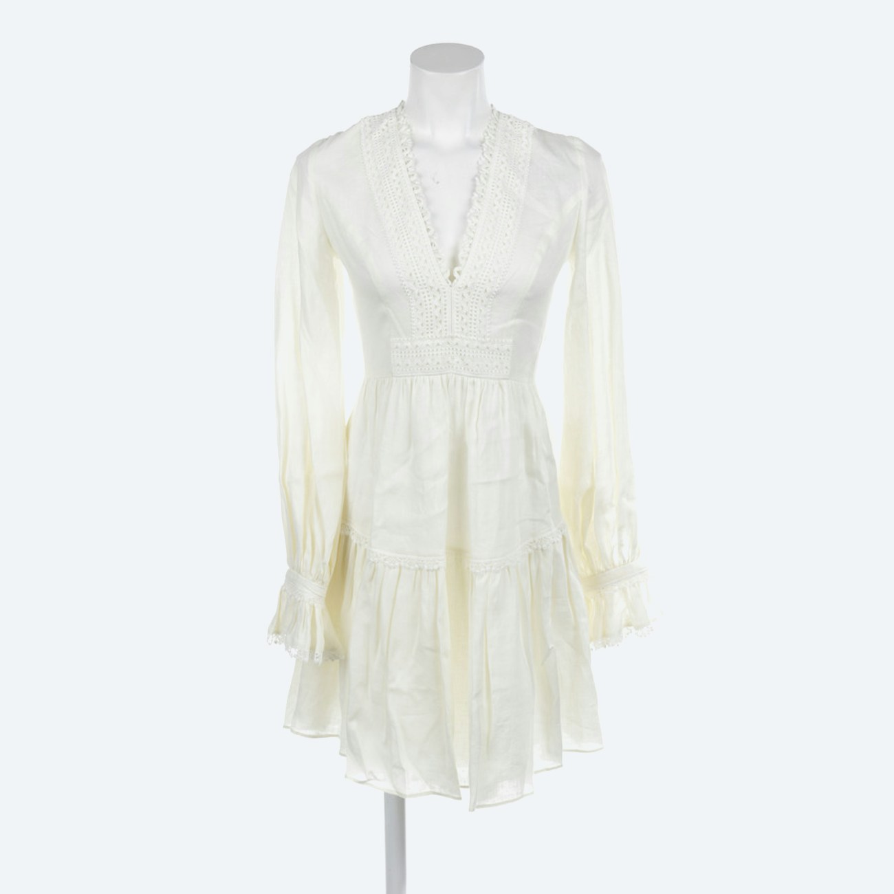 Image 1 of Linen Dress 34 Beige in color White | Vite EnVogue