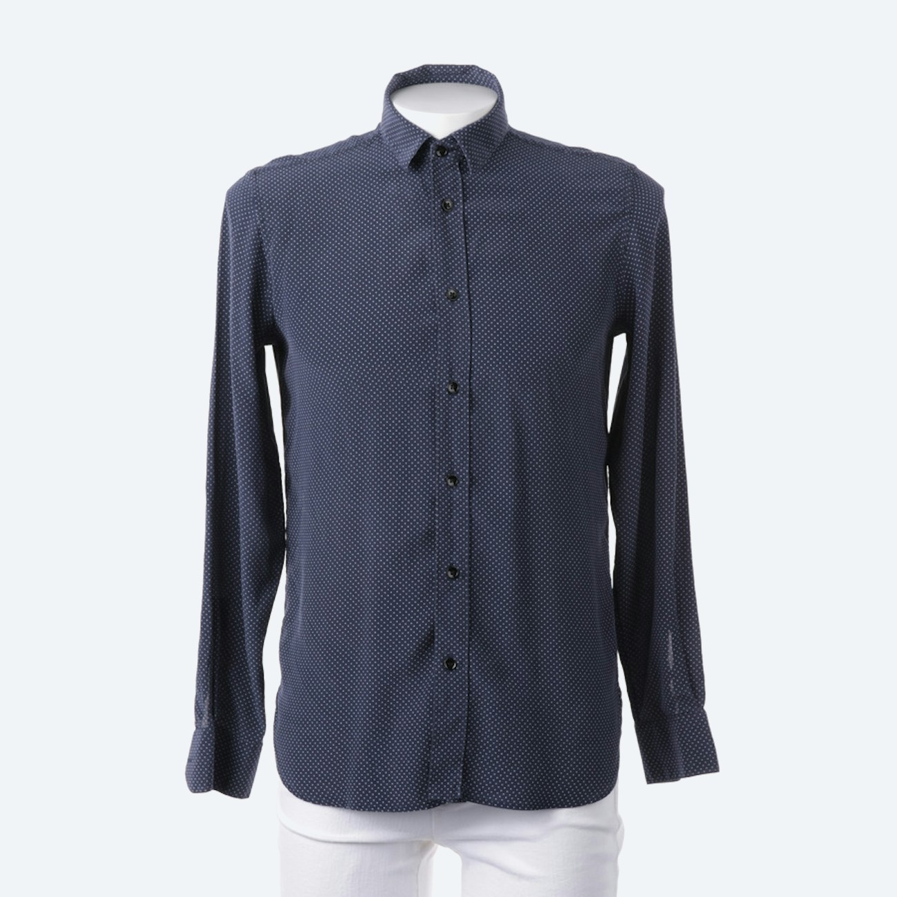 Image 1 of Silk Shirt 39 Navy in color Blue | Vite EnVogue
