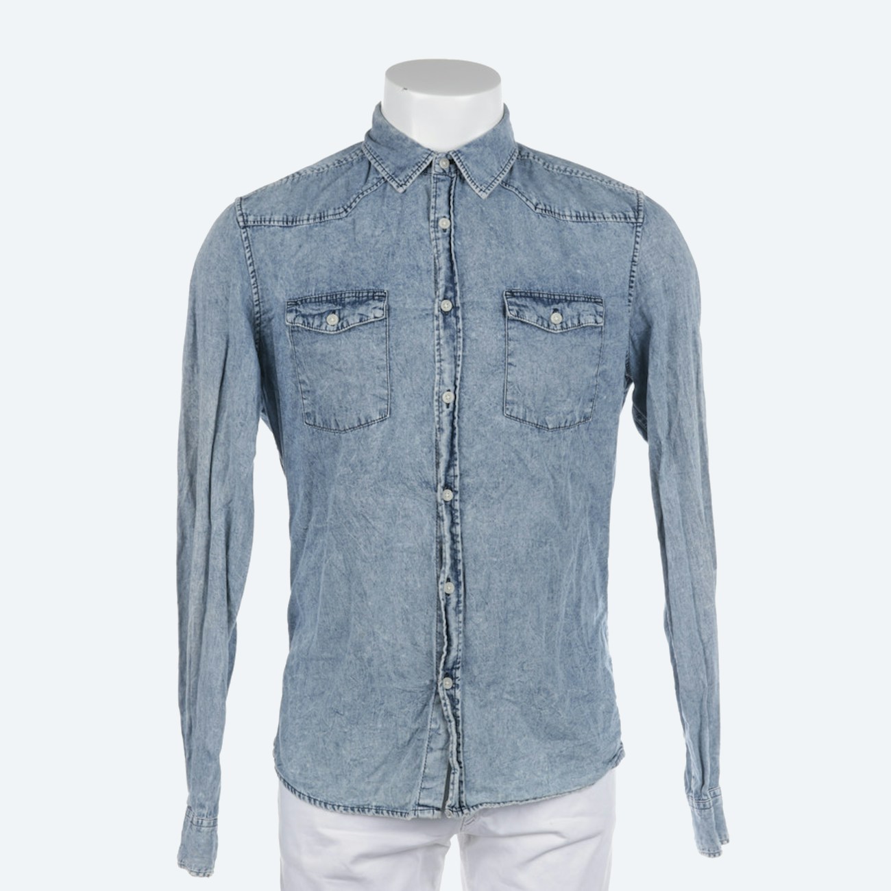 Image 1 of Jeans Shirt S Blue in color Blue | Vite EnVogue