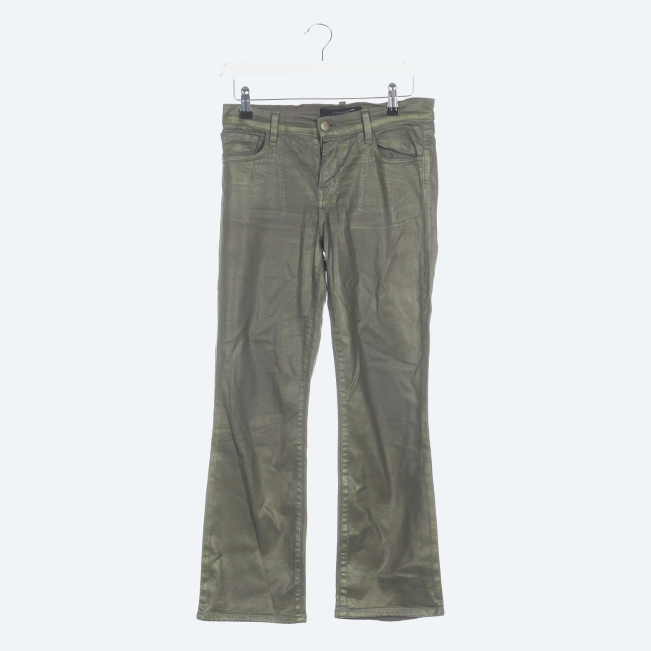 Image 1 of Jeans Flared W25 Green in color Green | Vite EnVogue