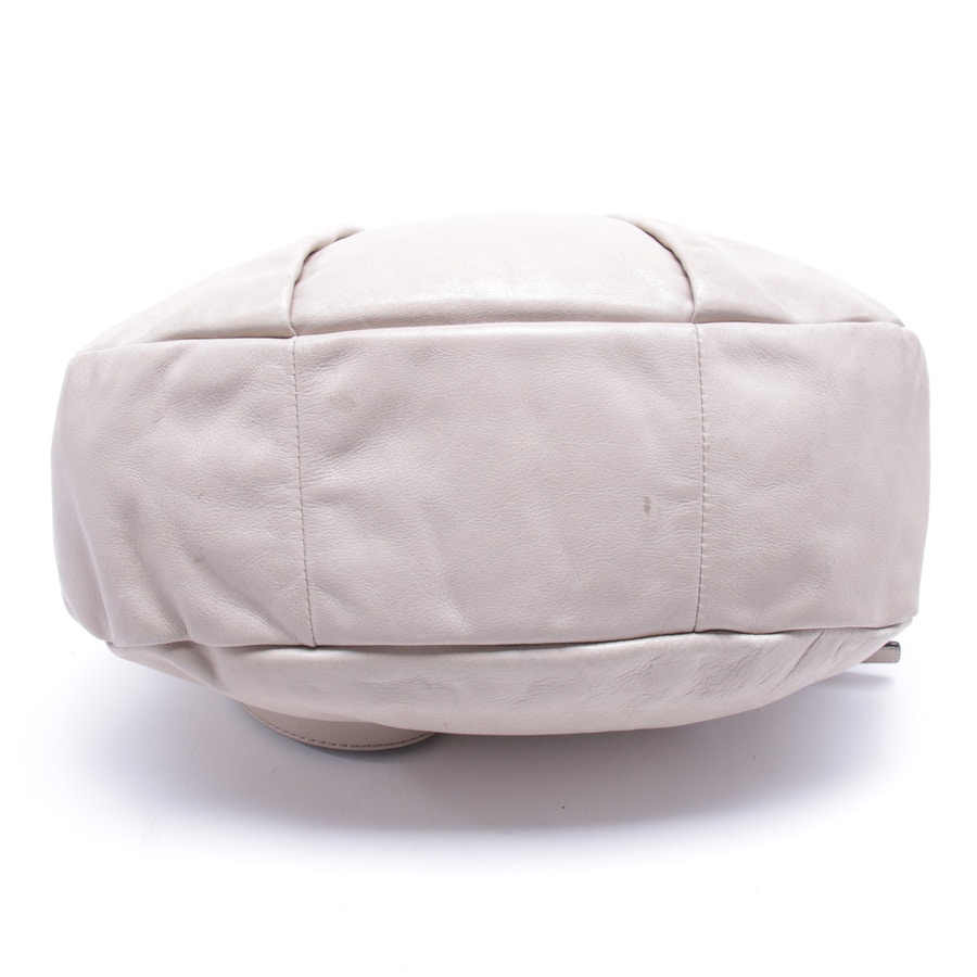 Image 3 of Classic Q Hillier Hobo Shoulder Bag Beige in color White | Vite EnVogue