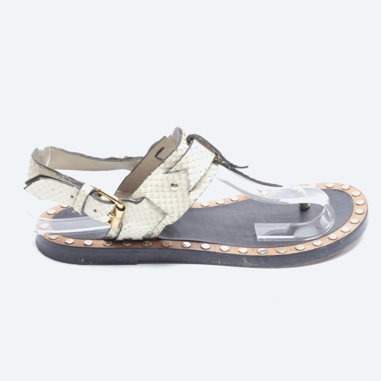 Image 1 of Sandals EUR38 Beige in color White | Vite EnVogue