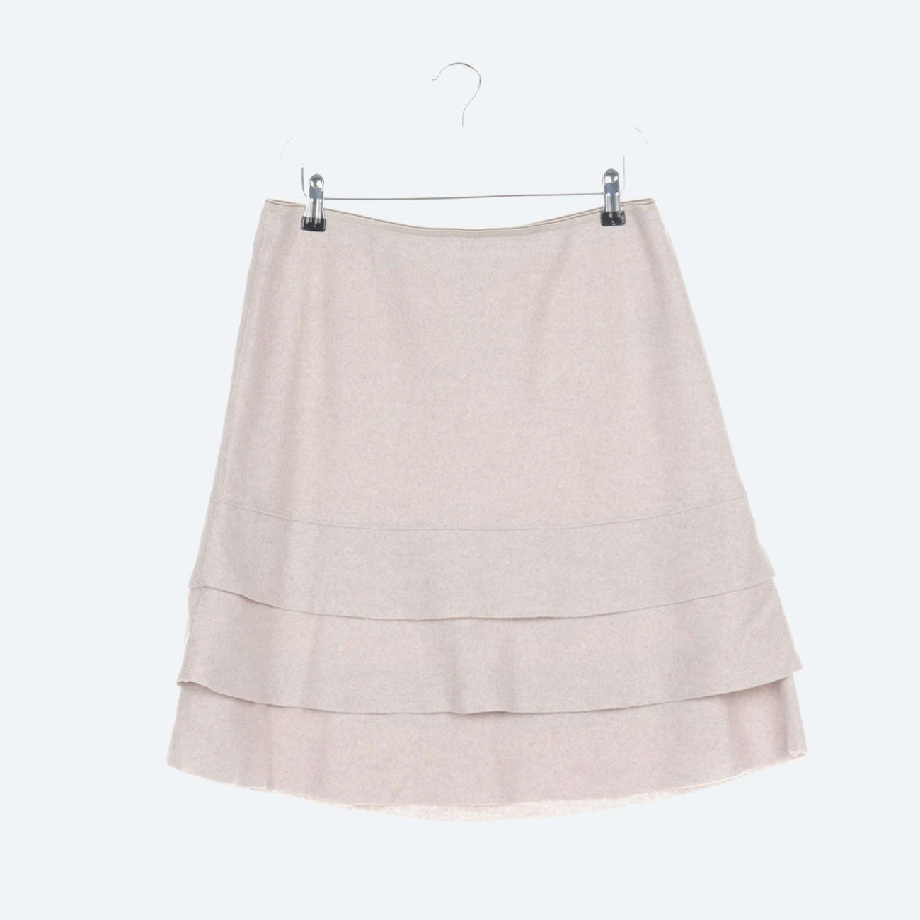 Image 1 of Wool Skirt 42 Beige in color White | Vite EnVogue