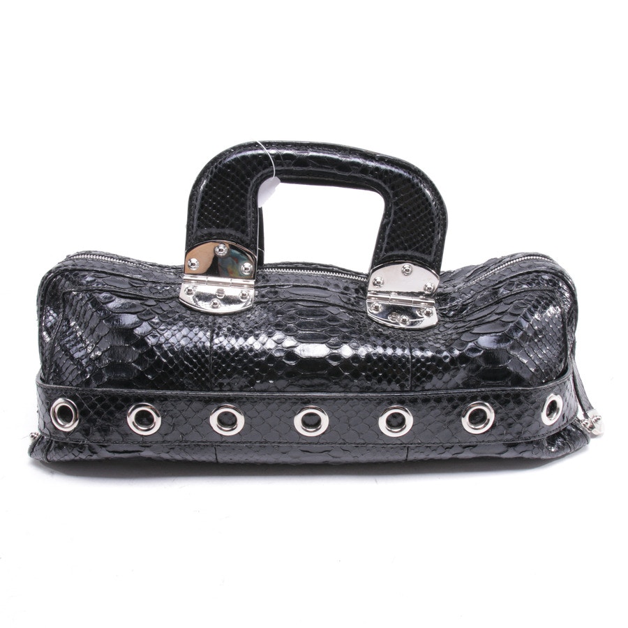 Image 2 of Romy Python Boston Bag Handbag Black in color Black | Vite EnVogue