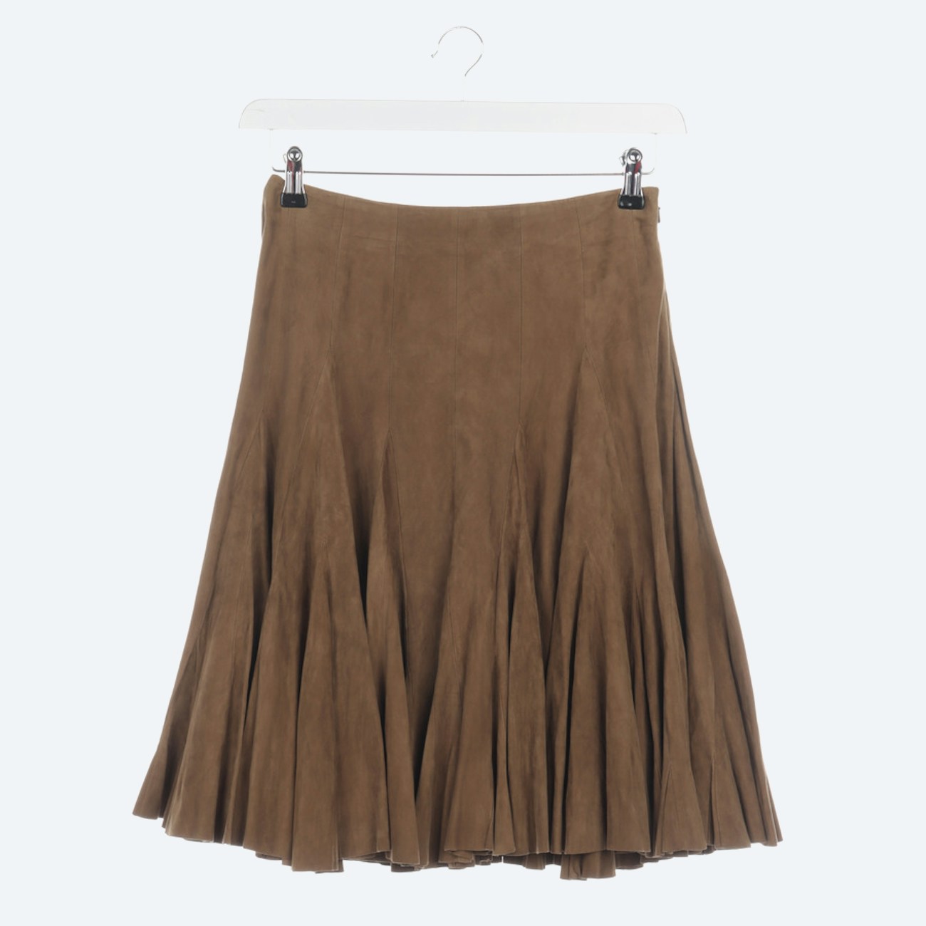 Image 1 of Leather Skirt 32 Camel in color Brown | Vite EnVogue