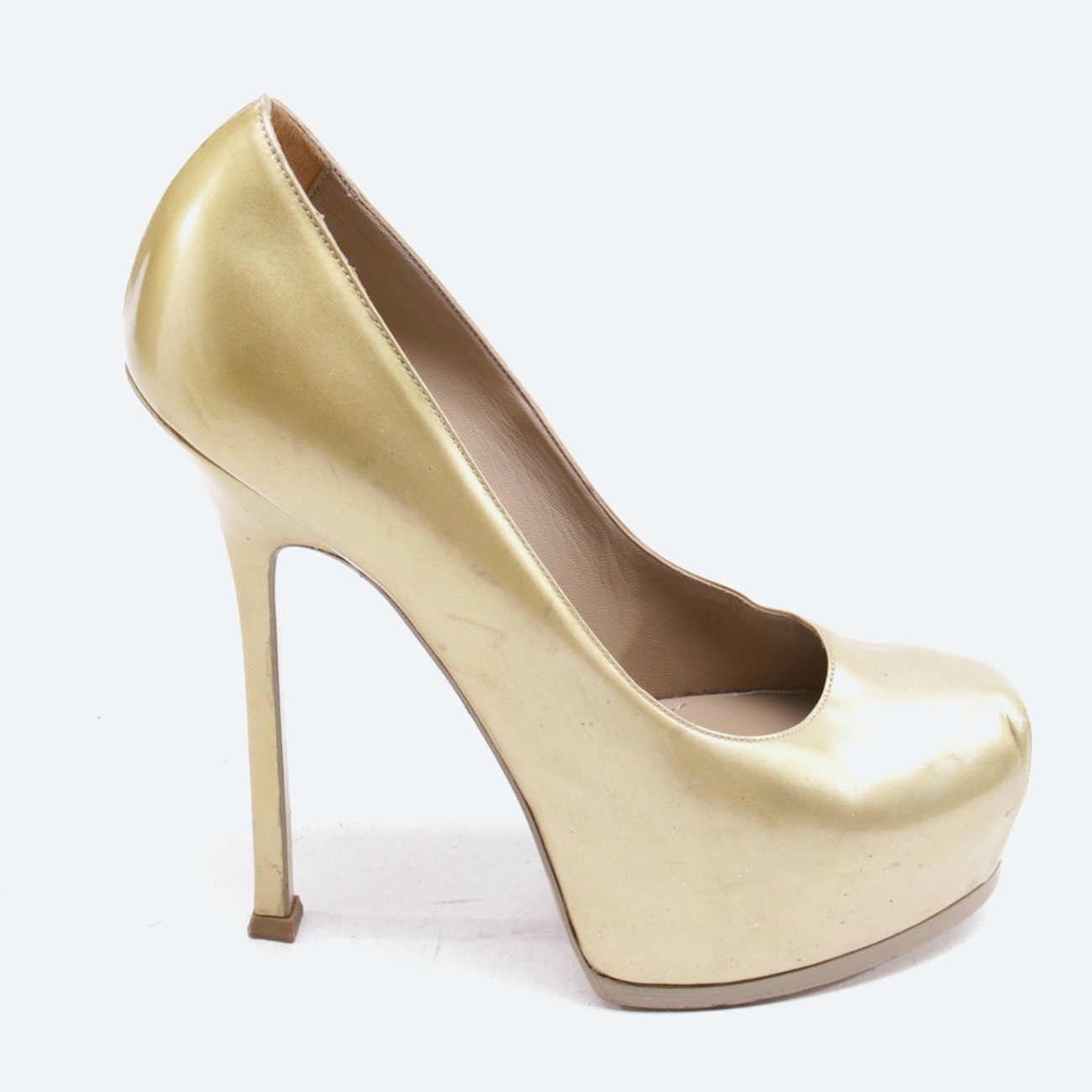 Image 1 of High Heels EUR 39.5 Gold in color Metallic | Vite EnVogue