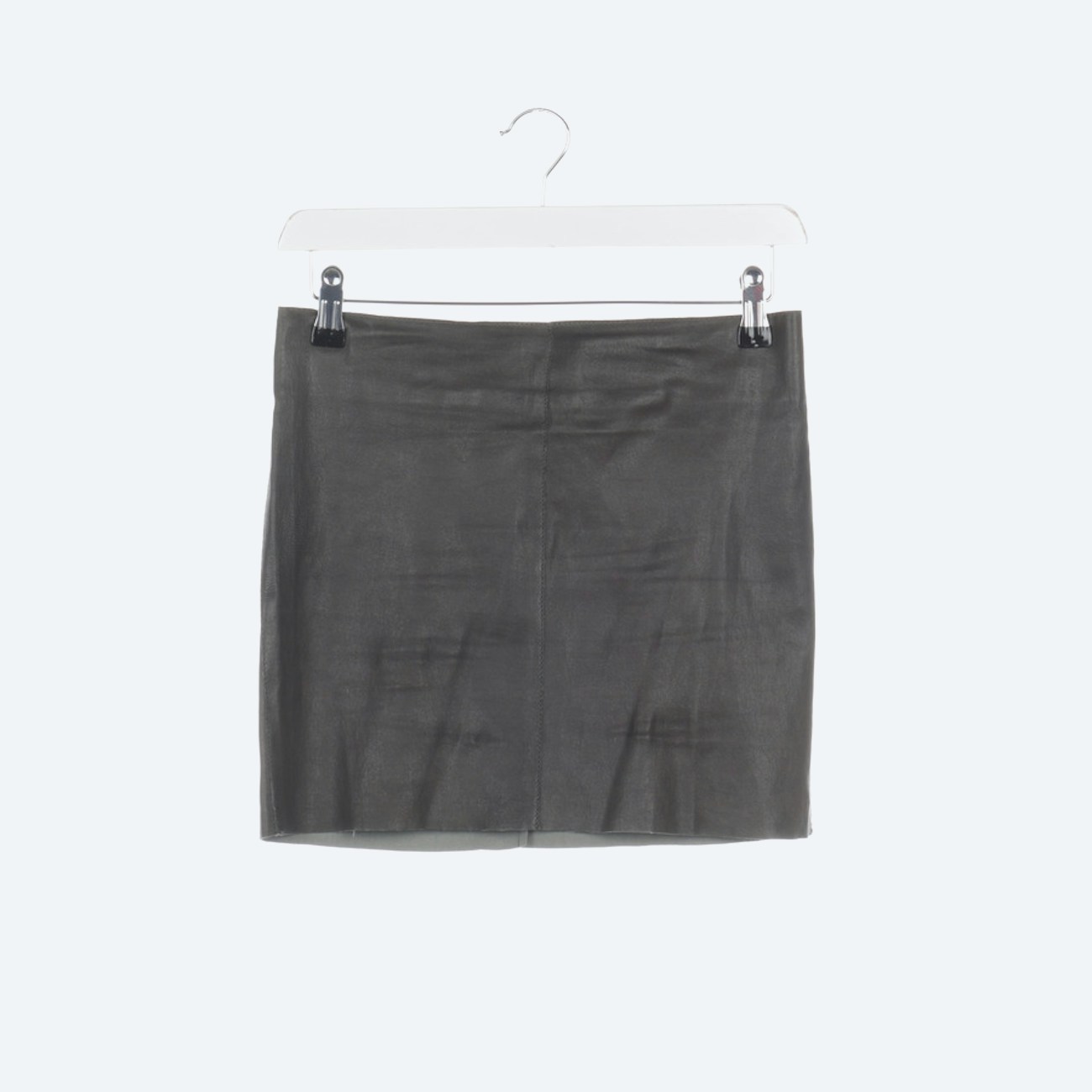 Image 1 of Leather Skirt 34 Gray in color Gray | Vite EnVogue