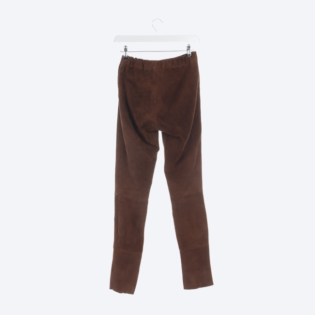 Image 2 of Leather Pants 34 Camel in color Brown | Vite EnVogue