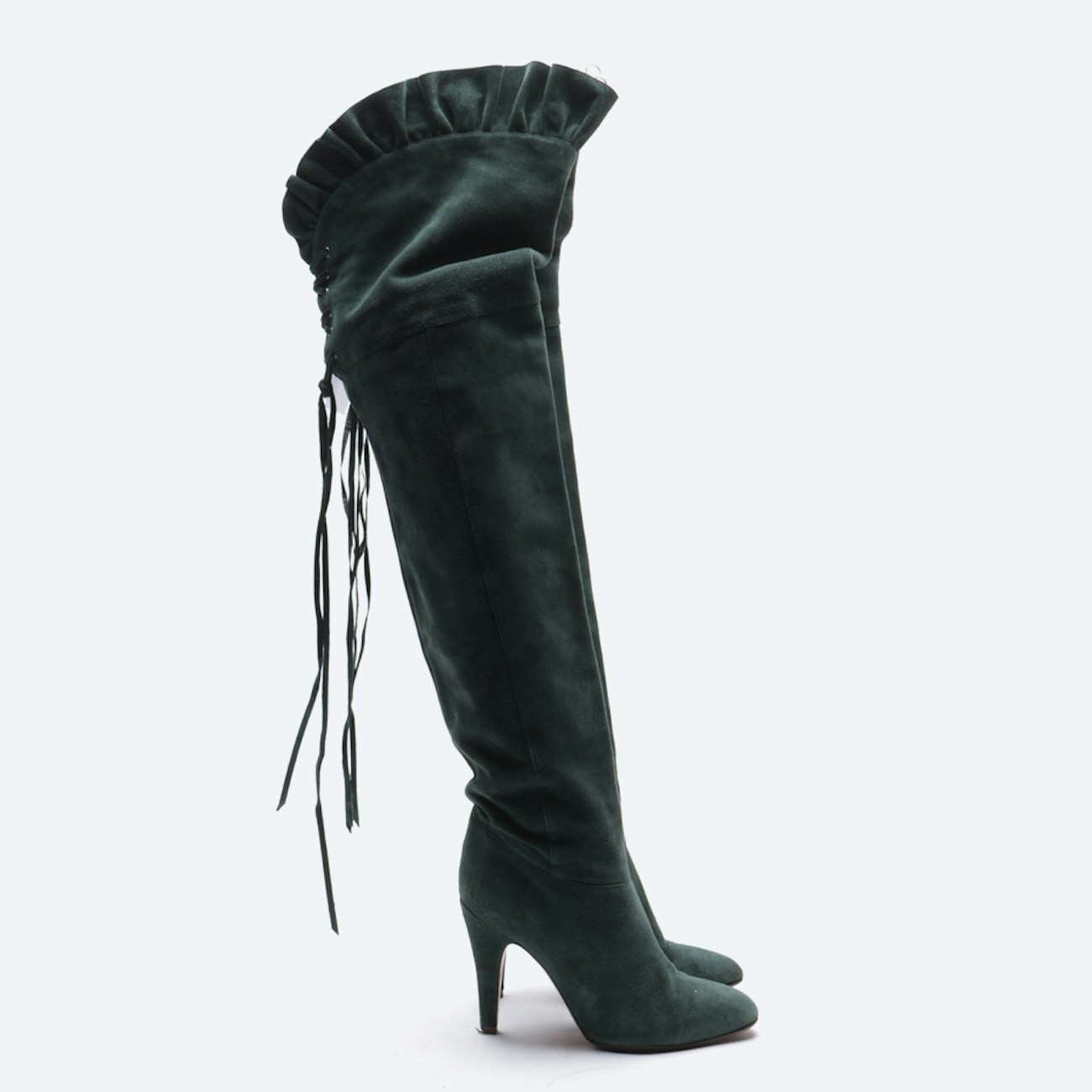 Image 1 of Overknee Boots EUR 39.5 Green in color Green | Vite EnVogue