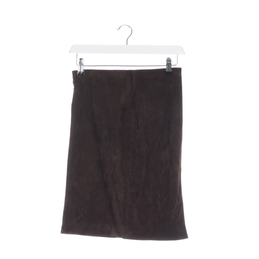 Image 1 of Leather Skirt 32 Brown in color Brown | Vite EnVogue