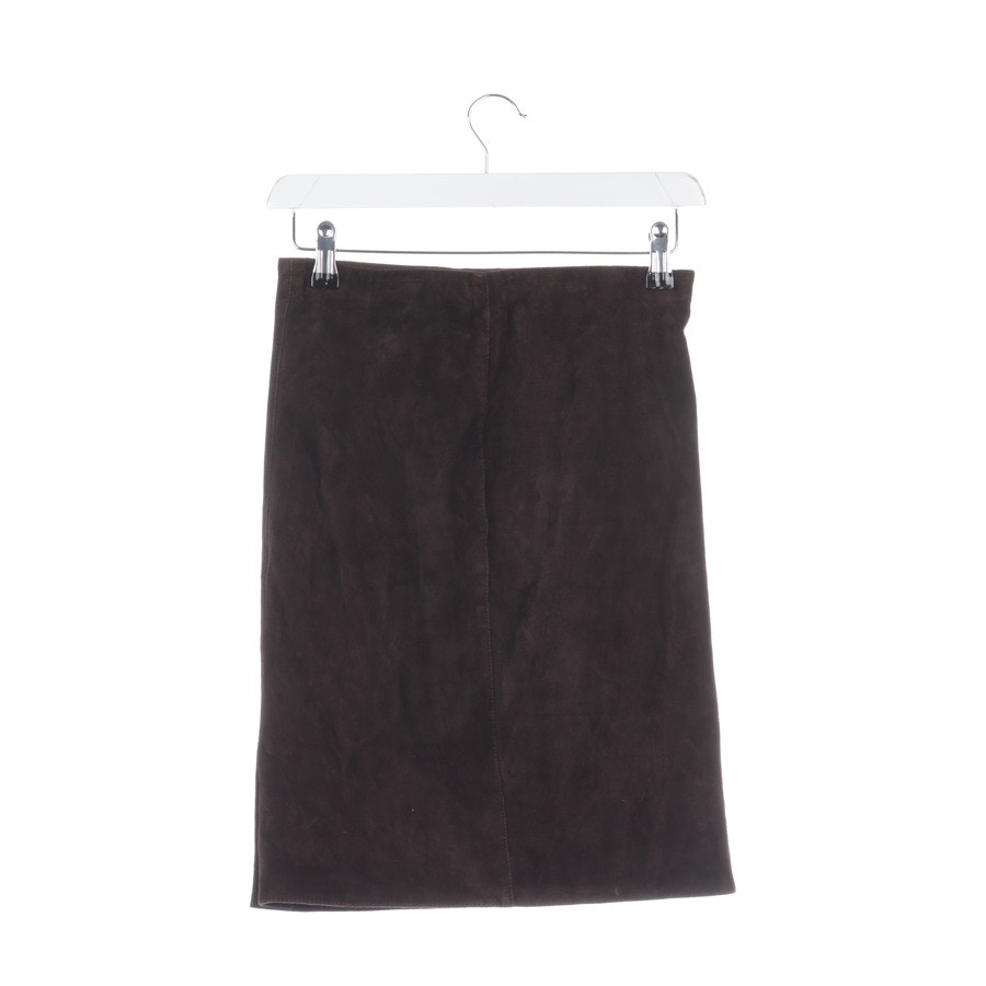 Image 2 of Leather Skirt 32 Brown in color Brown | Vite EnVogue