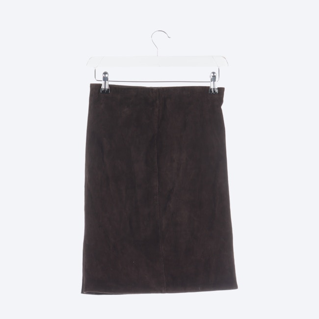 Image 2 of Leather Skirt 32 Brown in color Brown | Vite EnVogue