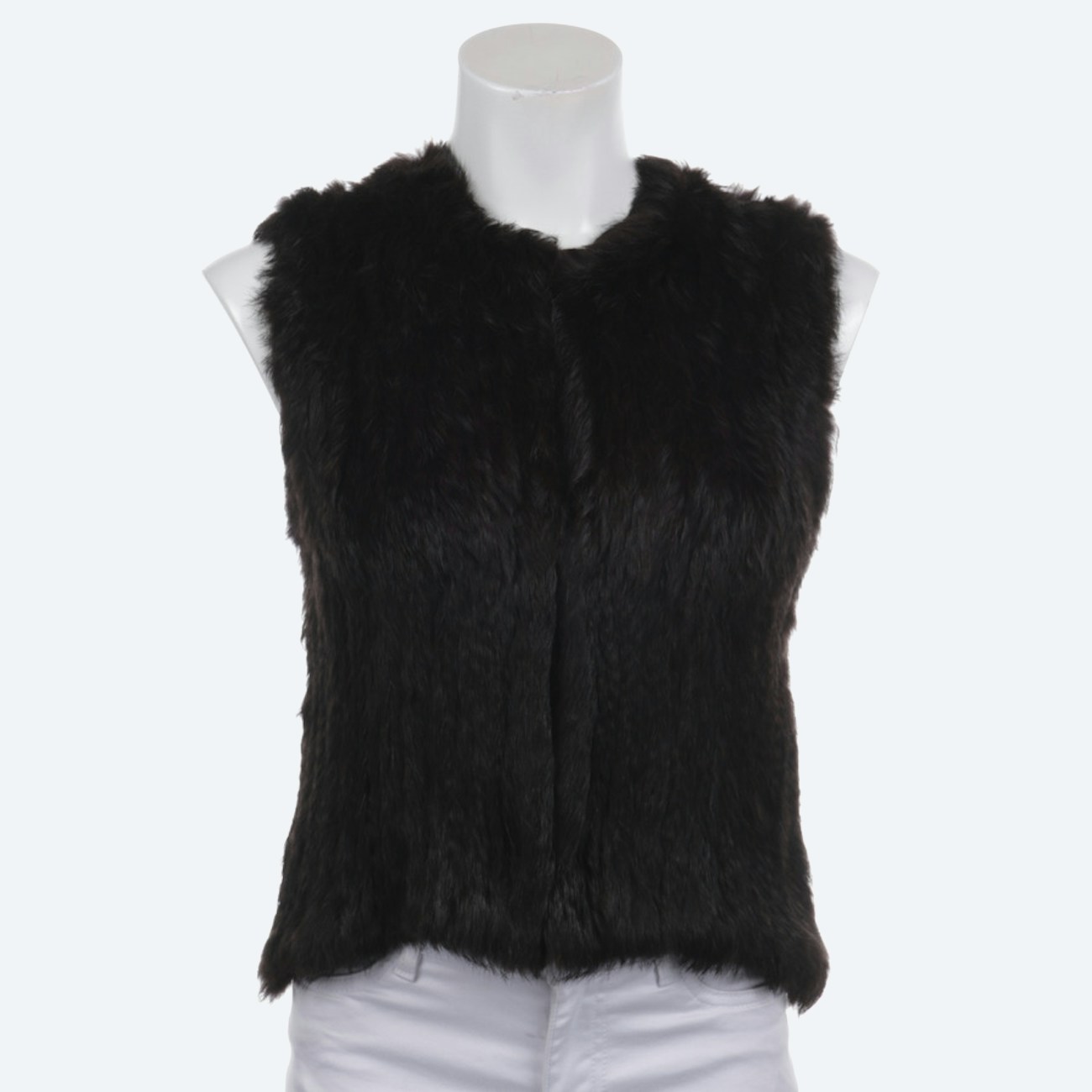 Image 1 of Fur Vest XS Mahogany Brown in color Brown | Vite EnVogue