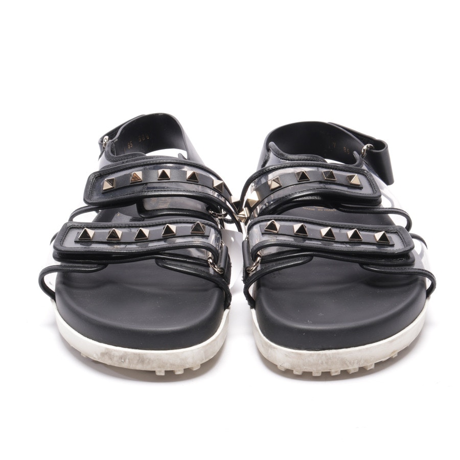 Image 2 of Rockstud Sandals EUR 38.5 Black in color Black | Vite EnVogue