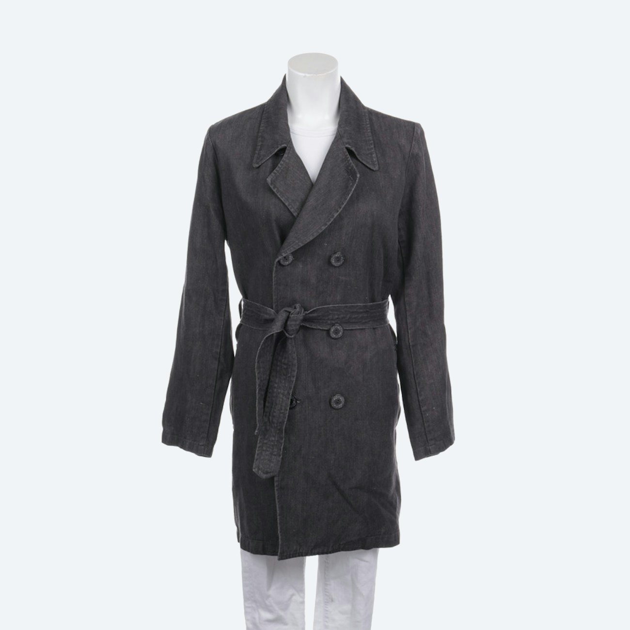 Image 1 of Linen Coat L Darkgray in color Gray | Vite EnVogue