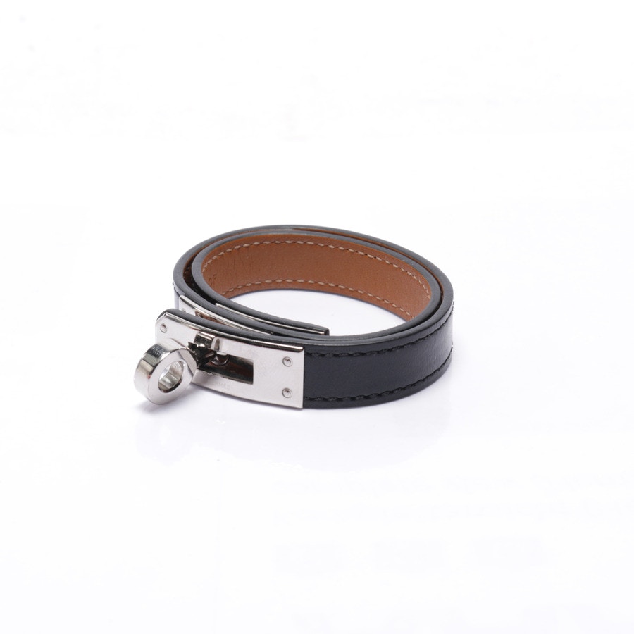 Image 1 of Kelly Double Tour Leather Bracelet Black in color Black | Vite EnVogue