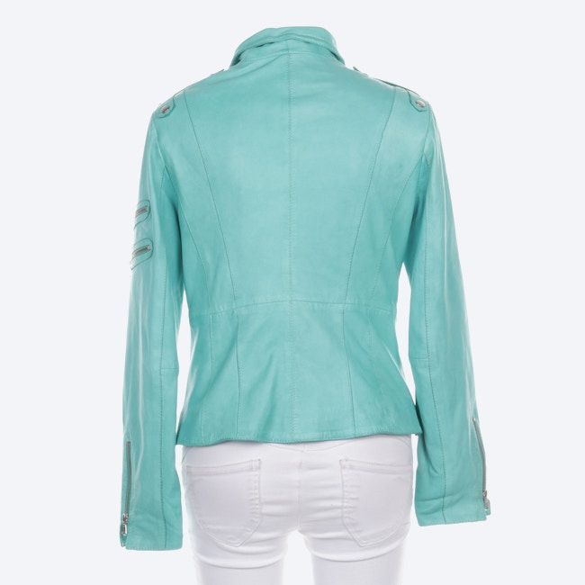 Image 2 of LeatherJacket 42 Turquoise in color Blue | Vite EnVogue