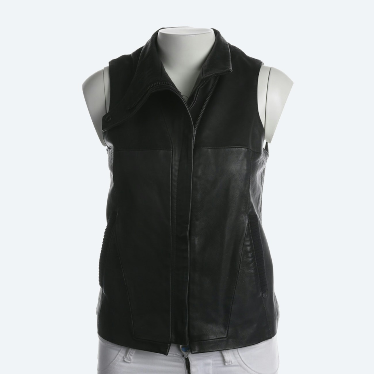 Image 1 of Leather Vest M Black in color Black | Vite EnVogue