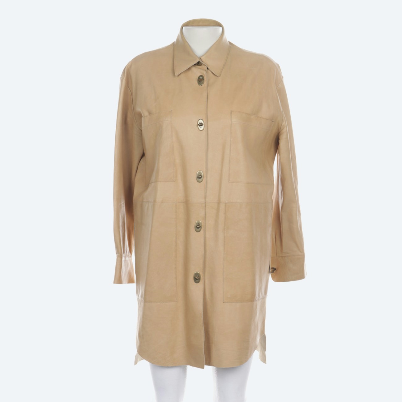 Image 1 of Leather Coat 34 Tan in color Brown | Vite EnVogue