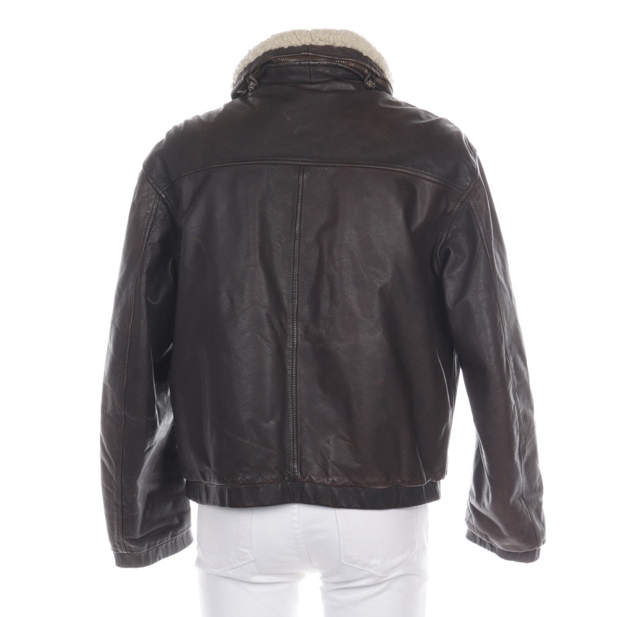 Image 2 of Leather Jacket 52 Brown in color Brown | Vite EnVogue